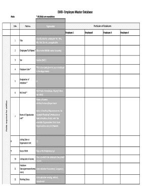 I. Employee Master Details (EMD) and Email ID creation.